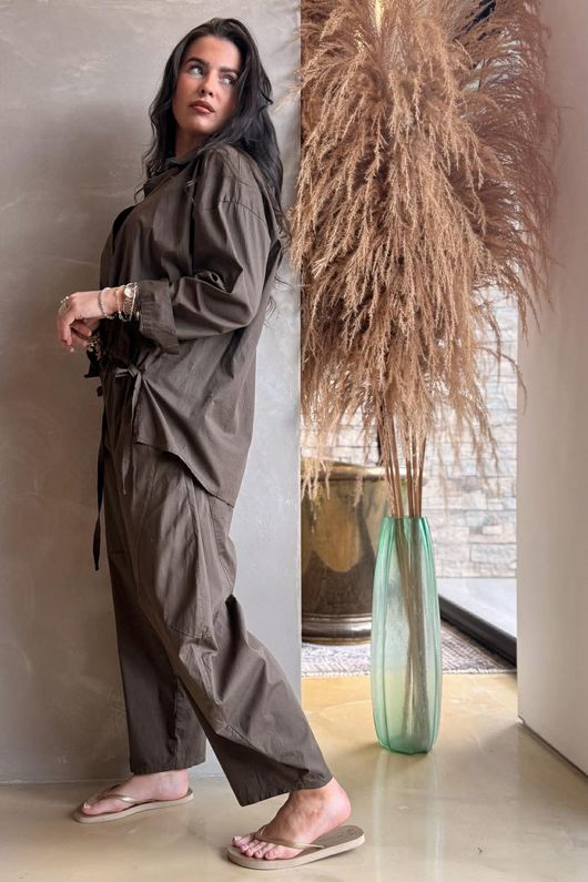 Paloma French Tuck Shirt Chocolate